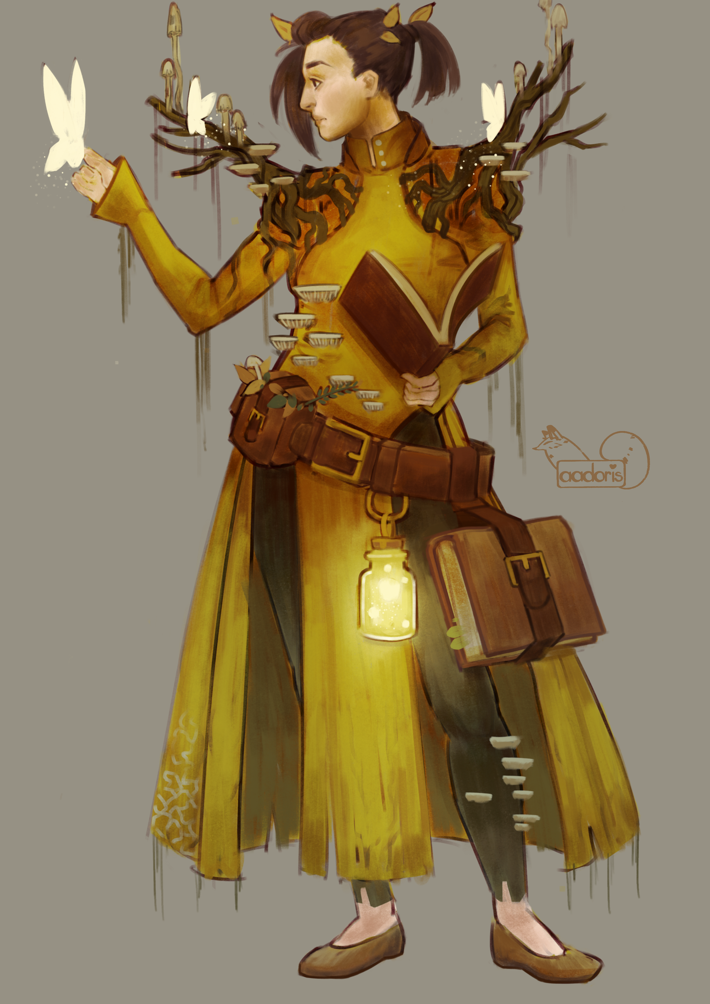 YellowCourtier!Usil Usil in their Formal Garb as a Yellow Courtier