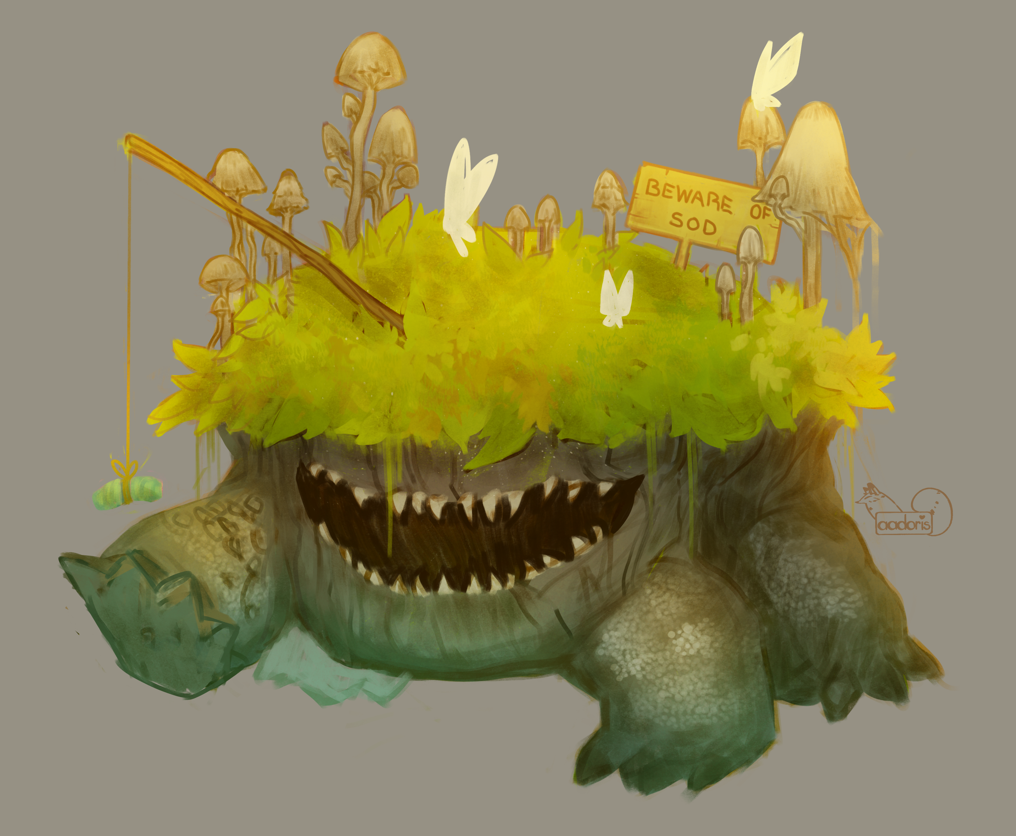 Soddy Usil's Friend-Shaped Carpet of Carnivorous Grass